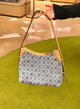 美国代购Tory Burch carryall包型新款老花/丹宁斜挎/单肩