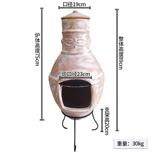 户外烧烤炉红陶花园小炭炉壁炉装饰落叶焚烧欧式炉木炭打边炉