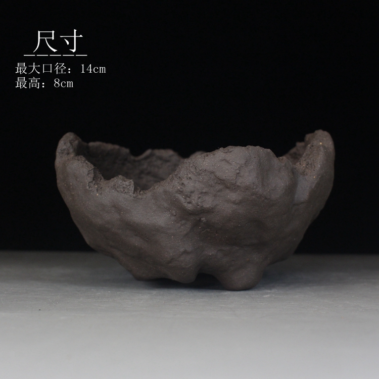 宜兴紫砂花盆小型粗陶手工制作