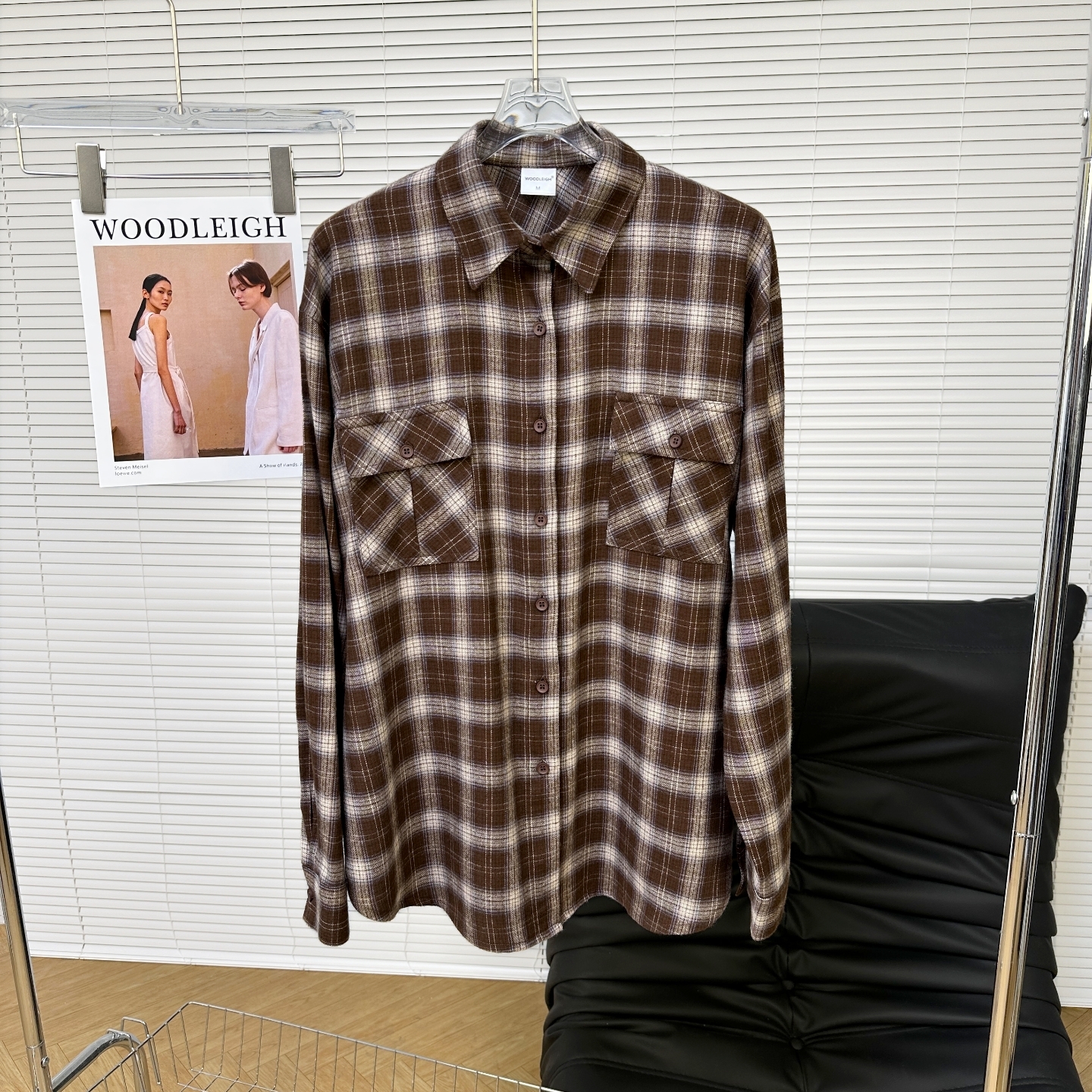 全棉衬衣磨毛美拉德宽松衬衫女