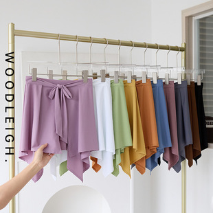 夏季一片式冰丝裙瑜伽裤遮挡裙速干舞蹈运动健身遮屁帘防尴尬裙