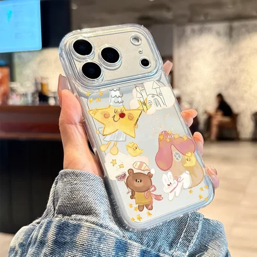 星星小熊适用苹果17手机壳iphone16promax卡通15plus新款14全包