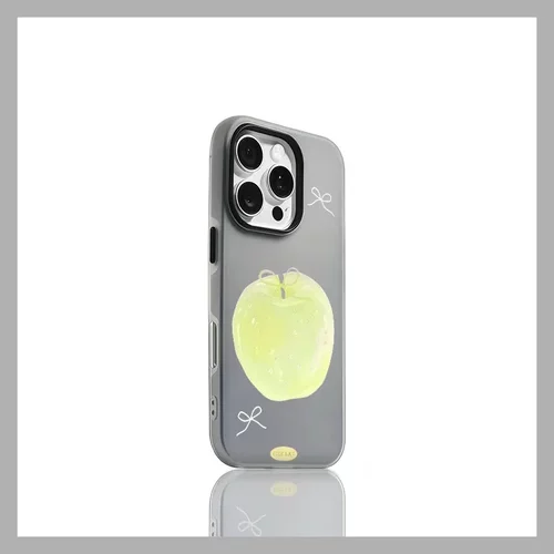 创意青苹果适用Phone17promax苹果16pro不会撞壳手机壳15新款13个