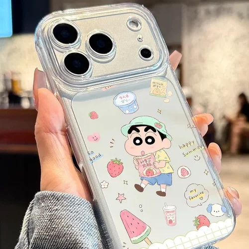 草莓小新适用苹果17手机壳iphone16promax卡通15plus新款14全包13
