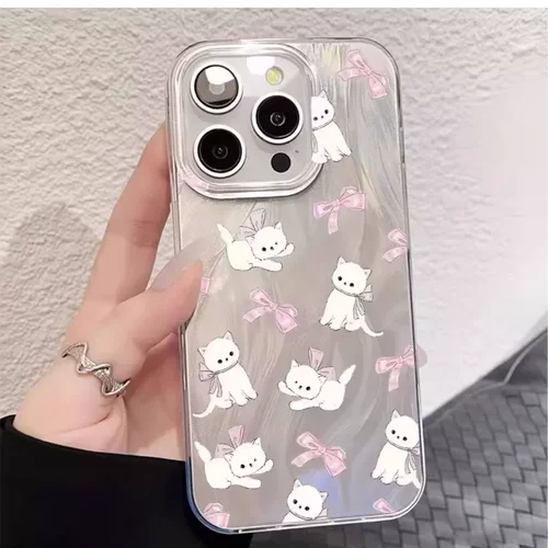 蝴蝶猫适用苹果17promax卡通iphone16plus手机壳新款15pro高
