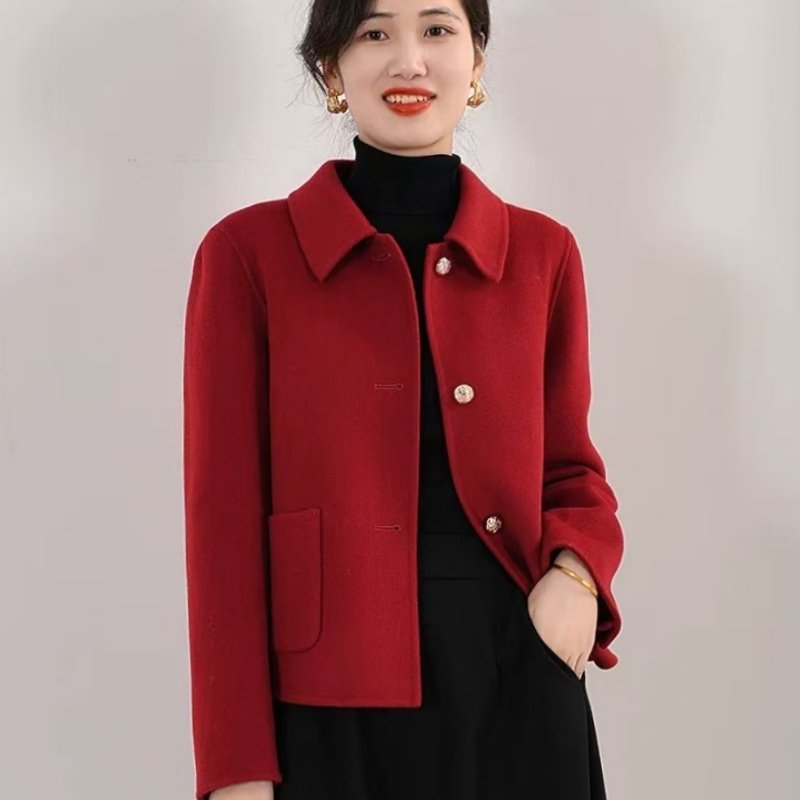 毛呢外套女秋冬小香风质感大衣2026春季双面绒淑女风双面呢短款,女装/女士精品,毛呢外套,淘宝优惠券,粉丝福利购,淘宝优惠卷