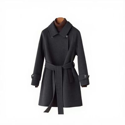 2025秋冬新款双面绒羊毛大衣女中长款修身显瘦百搭气质呢子大衣女