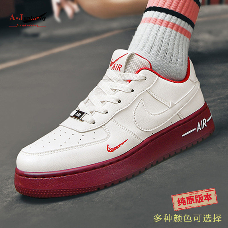 情侣款AJ空军一号厚底板鞋男小白鞋女休闲鞋青年百搭增高莆田男鞋