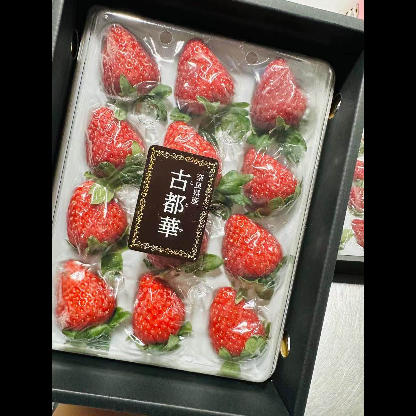 送礼大群华红水果黑珍珠奈良·空运草莓草莓应和平节日新鲜古都