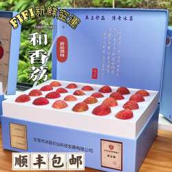 广东东莞新鲜荔枝和香荔荔枝礼盒装约2斤顺丰空运