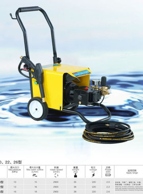 上海神龙SLM20超高压清洗机水枪头三缸柱塞洗车泵M26铜芯关枪停机