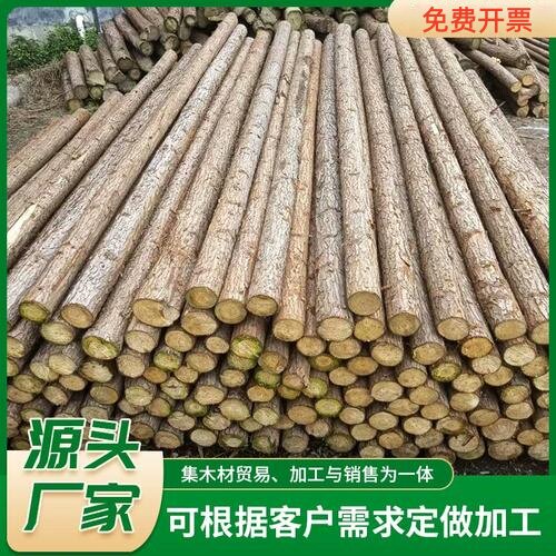 带皮杉木桩原木树干围栏婚礼造景栅栏