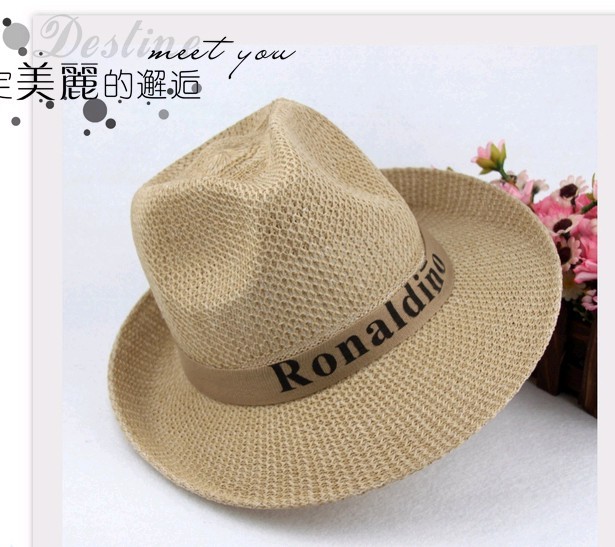 夏天可折叠亚麻沙滩大檐出游草帽