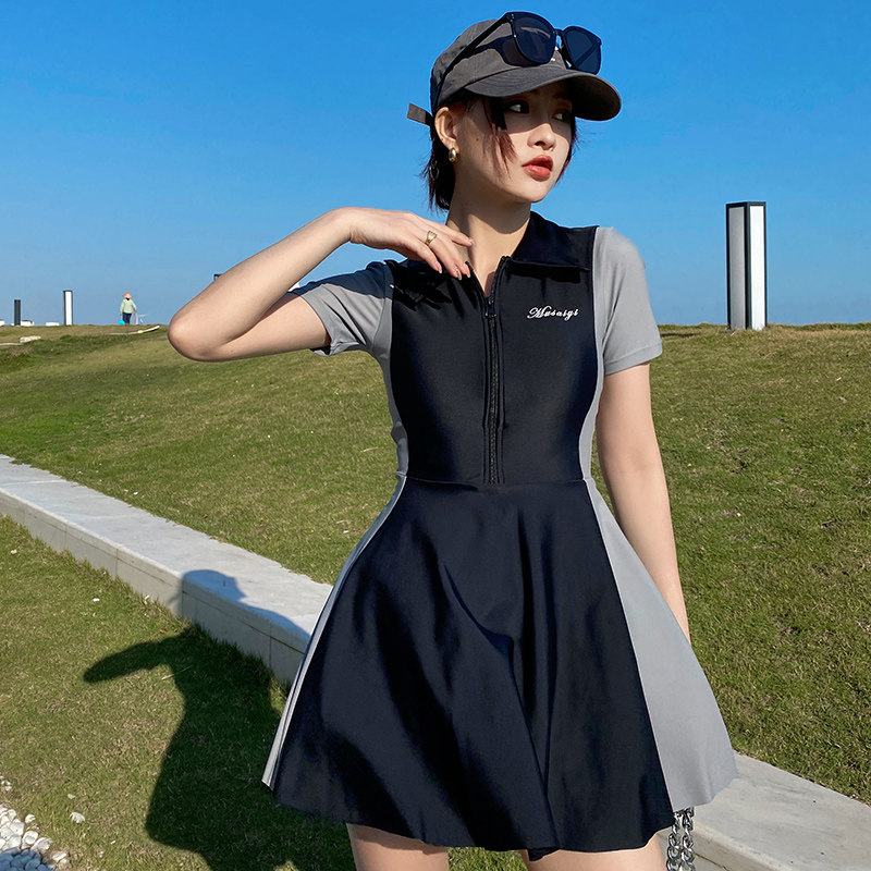 高级感运动分体泳衣女款大码胖mm遮肉显瘦保守温泉学生2023新款夏