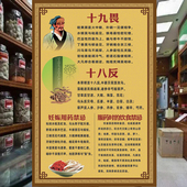 中医文化挂图 医院药房挂画 十八反十九畏海报中药配伍禁忌宣传画