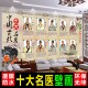 中国古代十大名医挂图名人名医画像中医文化养生医院宣传海报挂画