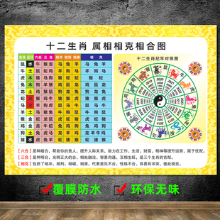 十二生肖属相相克相合图生肖时辰完整版本口诀歌五行详解图片
