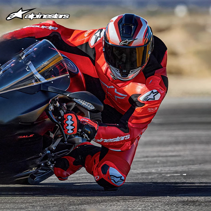 a星摩托车连体服赛车骑行皮衣男