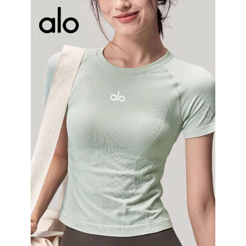 AIo瑜伽服短袖运动普拉提跑步T恤