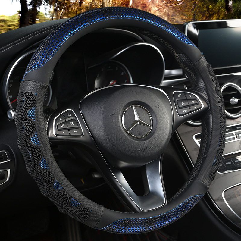 新款方向盘套蜂窝立体3D透气防滑吸汗透气高端四季通用男女车把套