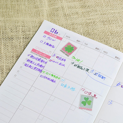 自填式小秘书A5B5月计划表