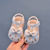 软底防滑包头鞋 女宝宝学步鞋 子1一3岁婴幼儿鞋 儿童凉鞋 夏季 女童鞋