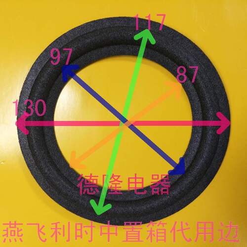 5.25寸 泡沫边 5.5寸 泡沫圈 5寸 折环 喇叭边外径130mm