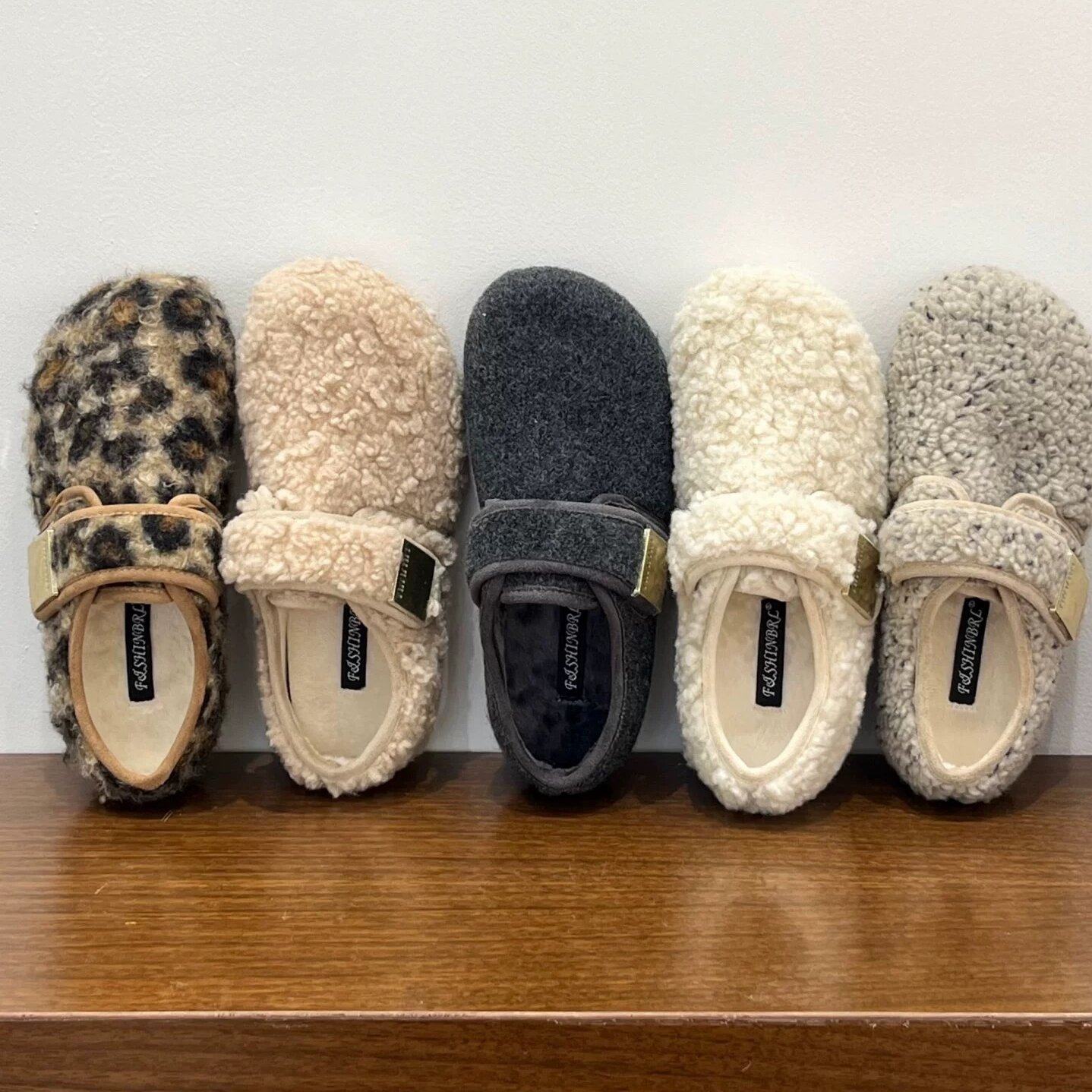 2025秋冬新款时尚百搭一字带圆头平底勃肯鞋女外穿加绒保暖豆豆鞋,女鞋,浅口单鞋,淘宝优惠券,粉丝福利购,淘宝优惠卷