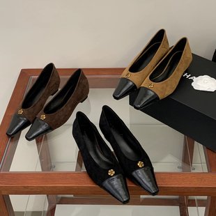 茶花金属扣瓢鞋 COLORED 2026新款 MONTH小香风方头软底单鞋 BEAN