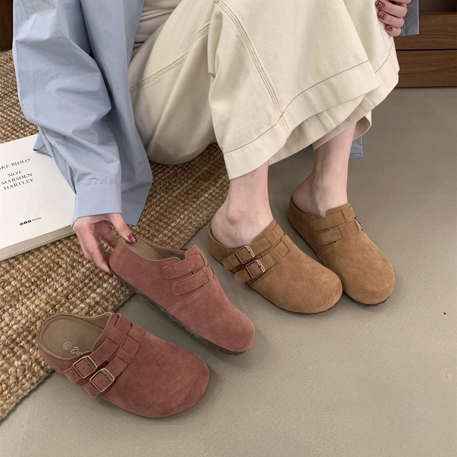 厚底半拖勃肯鞋小个子5CM