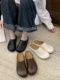 女复古圆头厚底一脚蹬穆勒鞋 JIAMEIRUI佳美瑞 小众简约包头半拖鞋