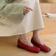气质平底鞋 2026春季 方头浅口单鞋 女一脚蹬软底百搭奶奶鞋 新款 韩版
