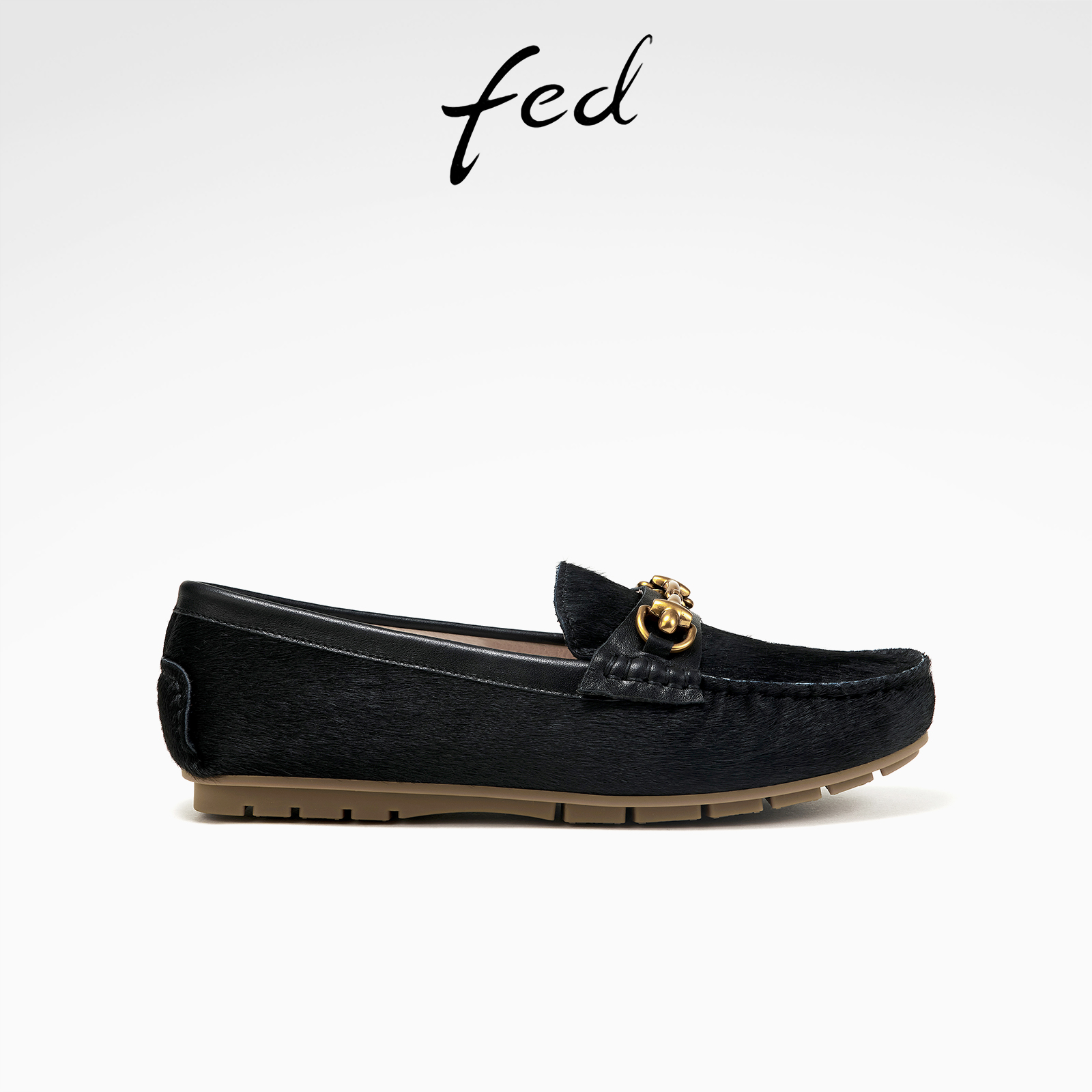 【马皮毛】fed深口单鞋冬季新款女鞋马衔扣通勤鞋女款D0923-YA589