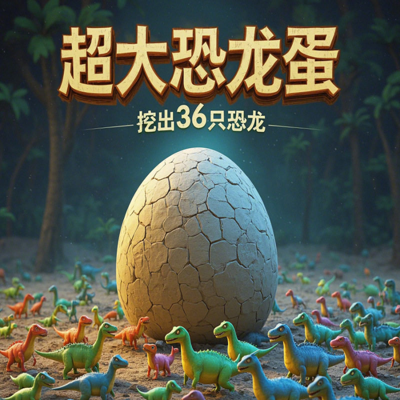 巨型恐龙蛋考古挖掘玩具儿童手工石化石盲盒 diy玩具体验,玩具/童车/益智/积木/模型,挖宝玩具,淘宝优惠券,粉丝福利购,淘宝优惠卷
