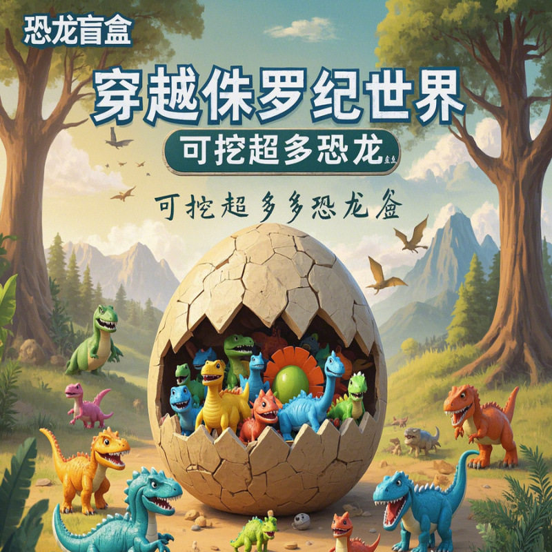巨型恐龙蛋考古挖掘玩具儿童手工石化盲盒 diy玩具体验装,玩具/童车/益智/积木/模型,挖宝玩具,淘宝优惠券,粉丝福利购,淘宝优惠卷