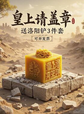 古风挖掘玩具智能手工diy考古洛阳铲秦始皇印玺传国玉:NOBOX