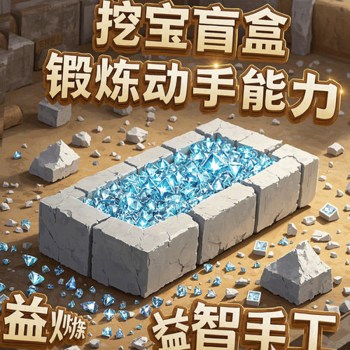 玩具挖掘考古恐龙奥特曼宝石盲盒