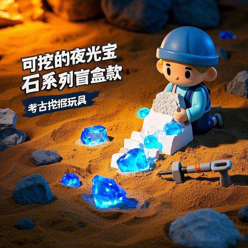DIY玩具儿童考古挖掘宝石手工男孩女孩盲盒爆款摆摊,玩具/童车/益智/积木/模型,挖宝玩具,淘宝优惠券,粉丝福利购,淘宝优惠卷
