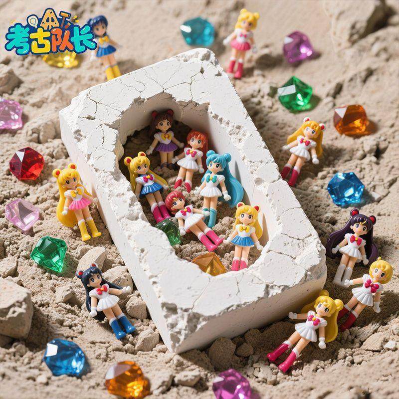 考古挖宝玩具美战士宝藏动手工DIY女孩卡通玩偶寻宝盲盒,玩具/童车/益智/积木/模型,挖宝玩具,淘宝优惠券,粉丝福利购,淘宝优惠卷