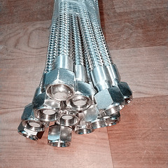 304 thép không gỉ kim loại sóng ống ống hơi nước bện lưới ống công nghiệp nhiệt độ cao và ống áp suất cao 4 phút 6 phút 1 inch ống mềm thủy lực bọc lưới inox ống thủy tinh chịu áp lực