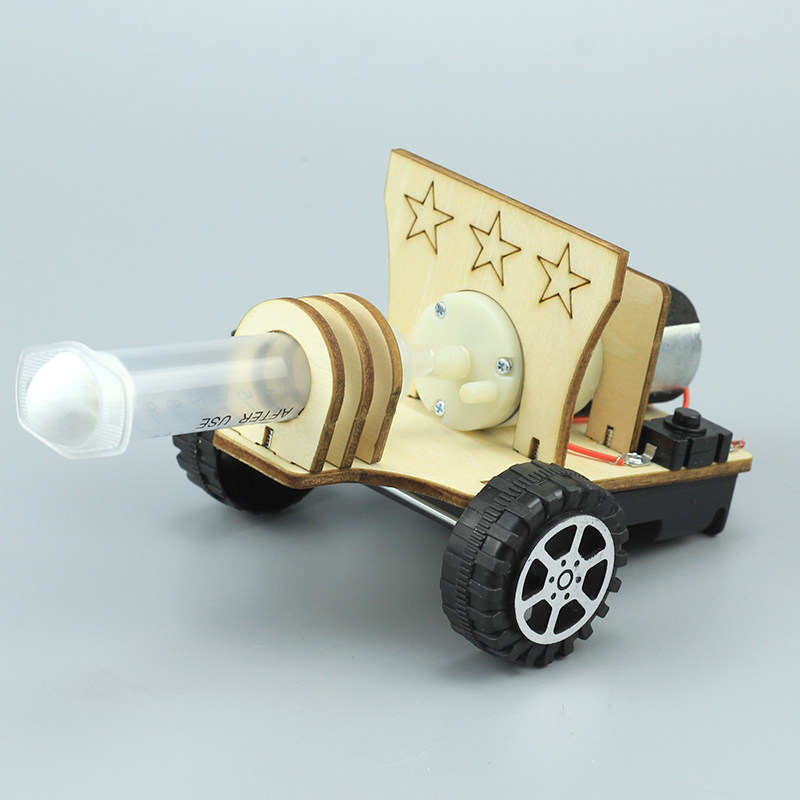 自制电子加农炮模型科技小制作diy手工创意发明空气压缩发射教具