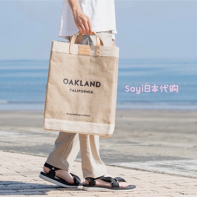 Sayi日本直邮BlueBottle Coffee蓝瓶子 OAKLAND人气麻布包 沙滩包
