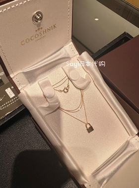 Sayi日本直邮cocoshnik定情锁锁头项链10k黄金锁骨长40cm小金珠