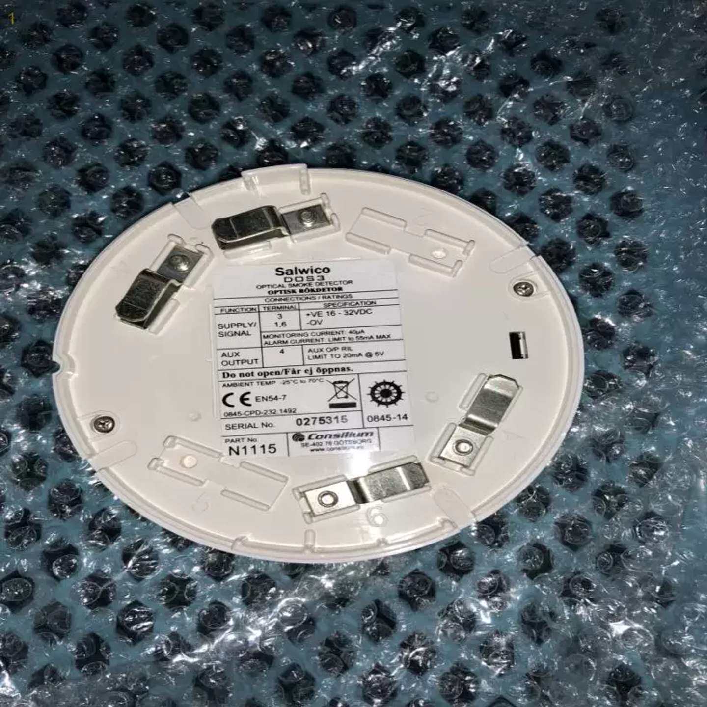 康仕廉N1115 SALWICO DOS3 火焰探测器有点碰撞痕（请询价）