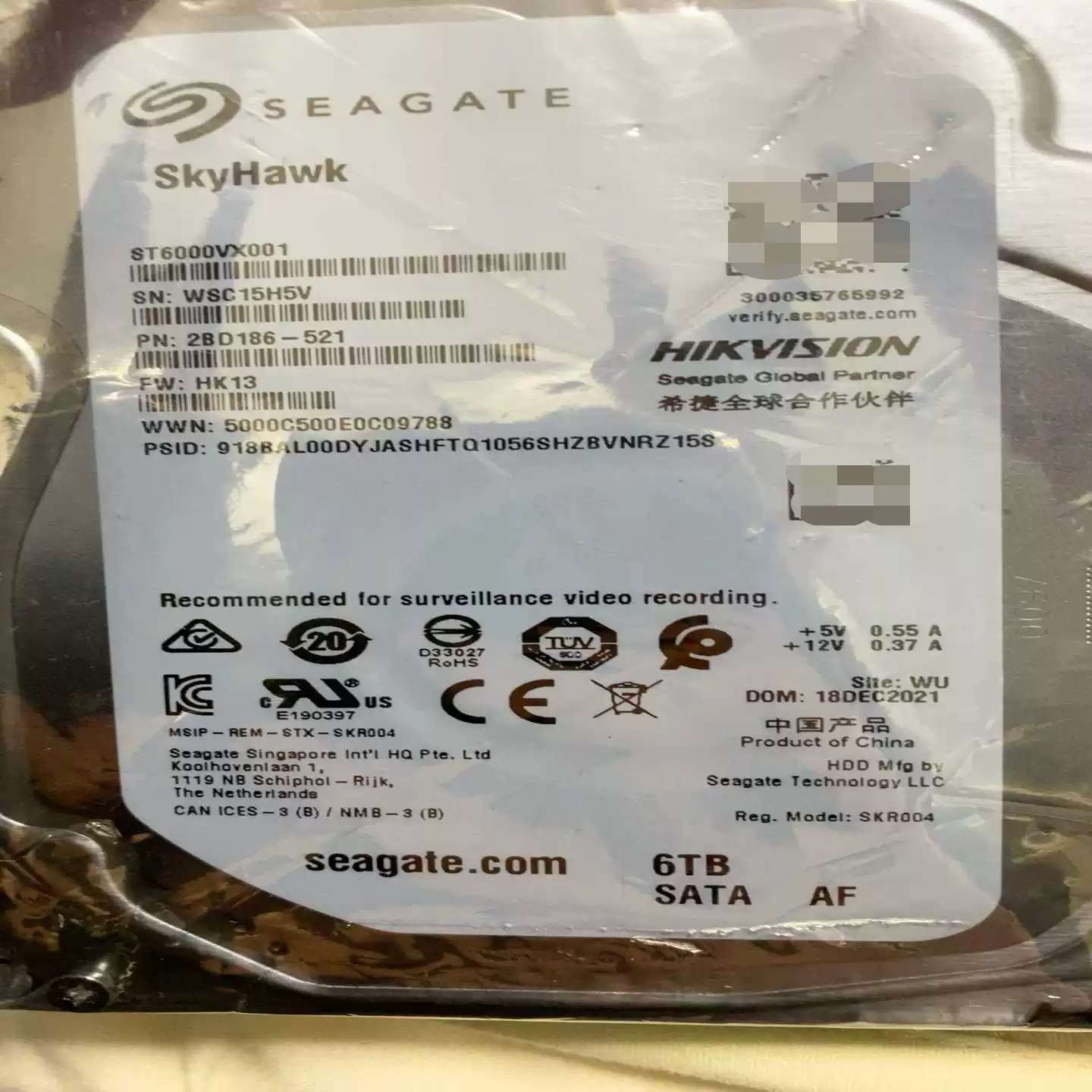 希捷6T ST6000VX001 ，，1，标（请询价）