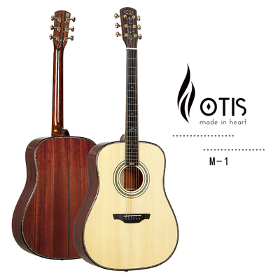 OTIS奥司 41寸 M-1云杉红花梨亮光全单板民谣吉他 进阶专业演奏用