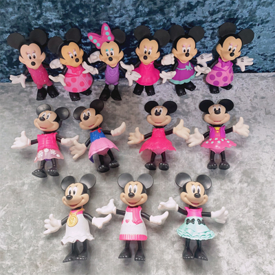 正版散货迪士尼换装米妮14厘米大号公仔摆件玩具模型初代二代