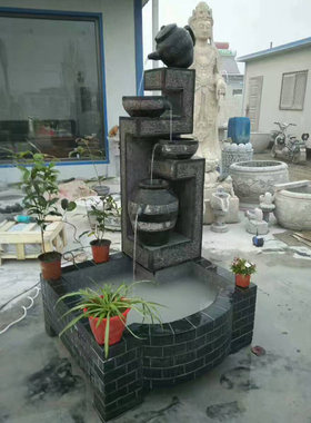 摆件别墅庭院造景可养鱼喷泉