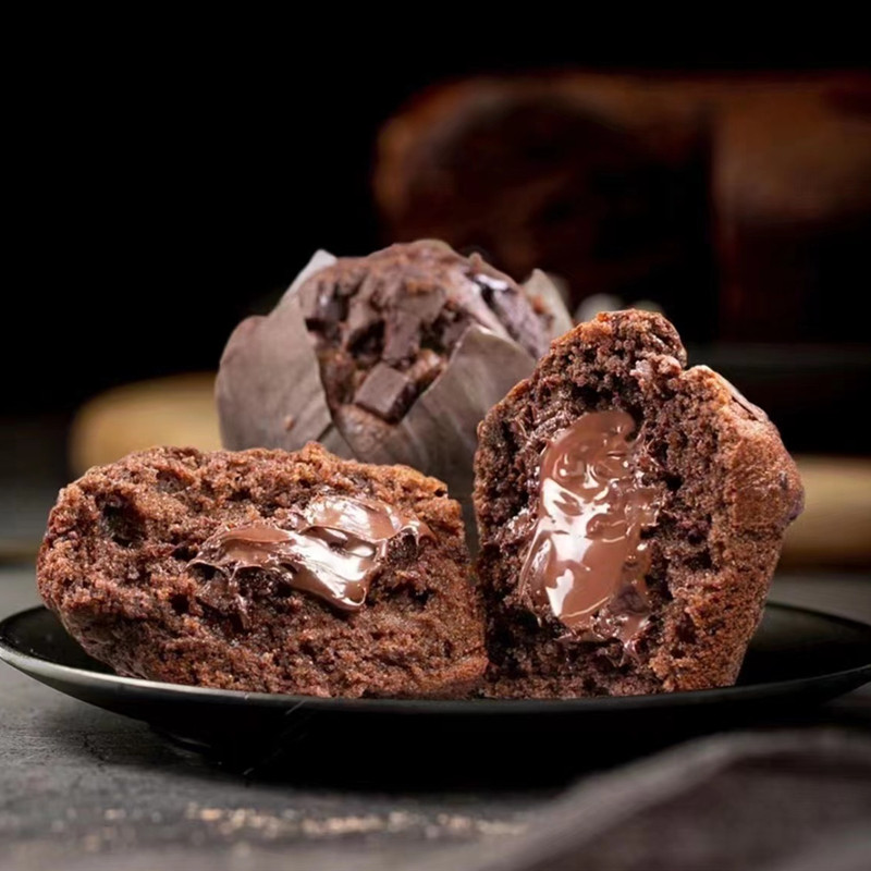 泽爸现烤纸杯麦芬下午茶歇甜品点心玛芬夹心熔岩巧克力小蛋糕