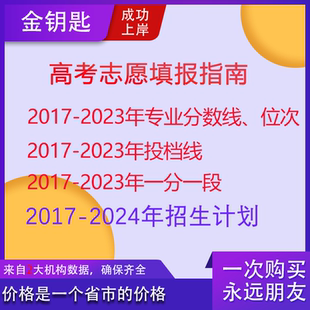 高考志愿填报指南2026年招生计划+历年专业分数线投档线一分一段